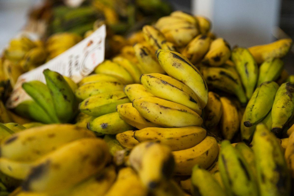 Banány na pultoch. FOTO: TASR/Jaroslav Novák