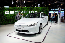 Na snímke elektromobil od čínskeho nadnárodného výrobcu Geely. FOTO: Reuters

