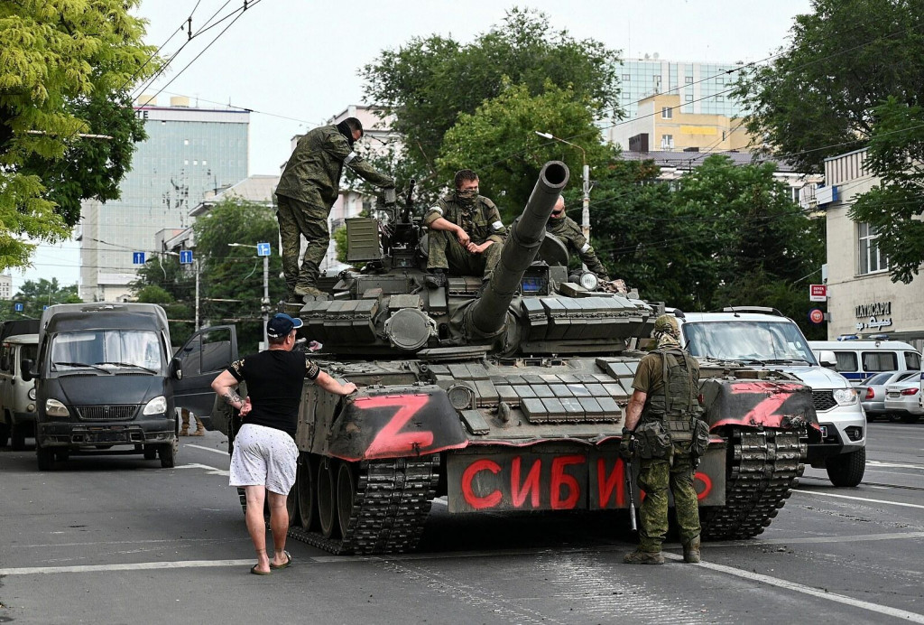 Jednotky wagnerovcov v Rostove nad Donom (24. júna 2023)
FOTO: Reuters