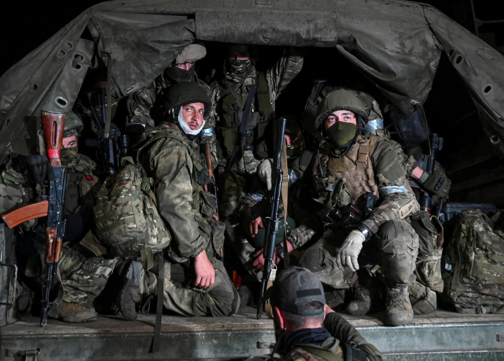 Bojovníci súkromnej žoldnierskej skupiny Wagner. FOTO: Reuters