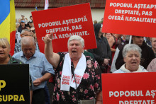 Protest podporovateľov proruskej opozície v Moldavsku. FOTO: Reuters​
