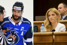 Kandidovať budú v najbližších voľbách aj hokejista Dávid Skokan a bývalá moderátorka Martina Šimkovičová. FOTO: TASR