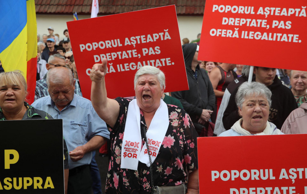 Protest podporovateľov proruskej opozície v Moldavsku. FOTO: Reuters​