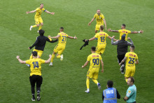 Postup medzi elitu spečatili Košičania 12. mája po domácej výhre 2:0 nad Myjavou.