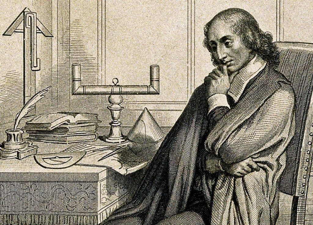 Matematik a filozof Blaise Pascal (1623 – 1662) na rytine z prvej polovice 19. storočia.