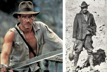 Vo filme Indiana Jones a Chrám skazy sa ocitne neohrozený americký archeológ v podaní Harrisona Forda (na snímke vľavo) v Ázii. Presne tam tiež operoval jeden z jeho predobrazov, profesor z prestížneho amerického Harvardu a kurátor tamojších orientálnych zbierok Langdon Warner (1. 8. 1881 – 9. 6. 1955; na archívnej fotke vpravo).
