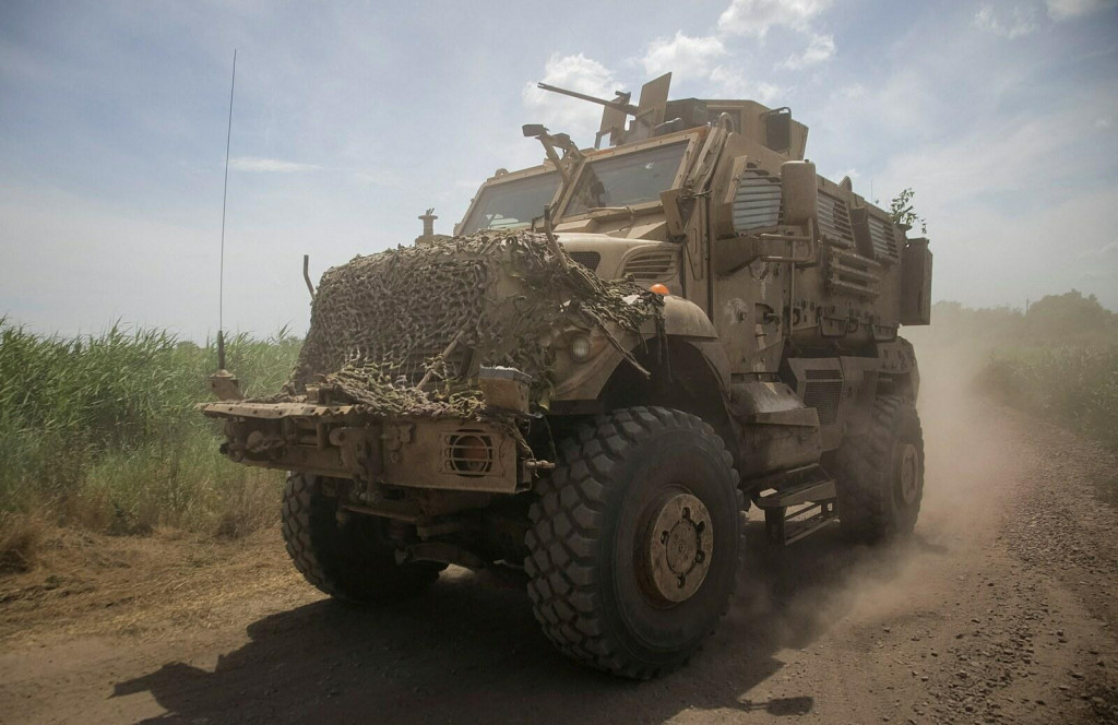 Pancierované vozidlo MaxxPro ukrajinskej armády. FOTO: Reuters
