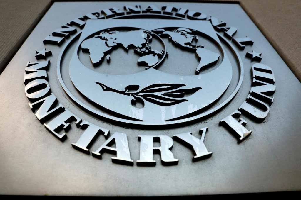 Logo Medzinárodného menového fondu. FOTO: Reuters