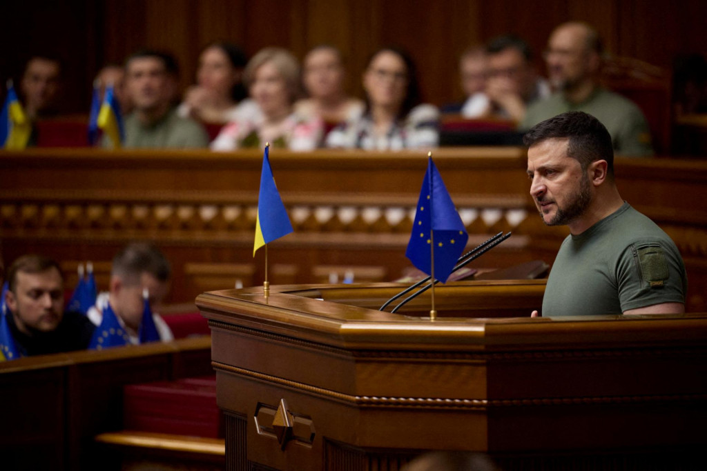 Ukrajinský prezident Volodymyr Zelenskyj. FOTO: Reuters/Ukrainian Presidential Press Service