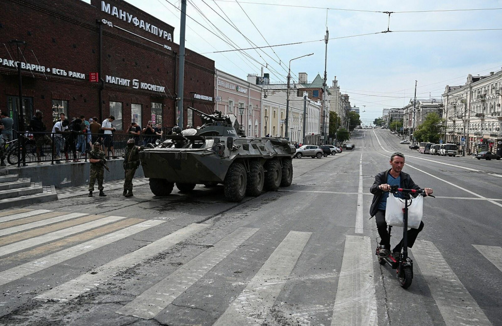 Jednotky wagnerovcov v Rostove nad Donom. FOTO: Reuters