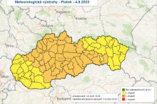 Výstrahy pred dažďom na Slovensku. FOTO: SHMÚ