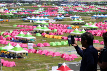 Miesto kempu pre 25. svetové skautské jamboree v Buan, Južná Kórea. FOTO: Reuters