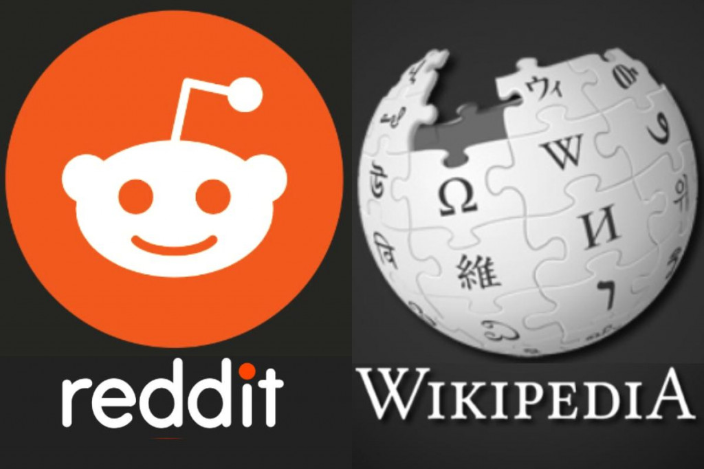Reddit a Wikipedia.