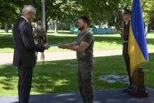 Zelenskyj priv&iacute;tal nov&eacute;ho nemeck&eacute;ho veľvyslanca Martina J&auml;gera. FOTO: Twitter/Martin J&auml;ger