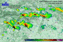 Východ a Gemer zasiahli supercelárne búrky. MAPA: Facebook/SHMÚ