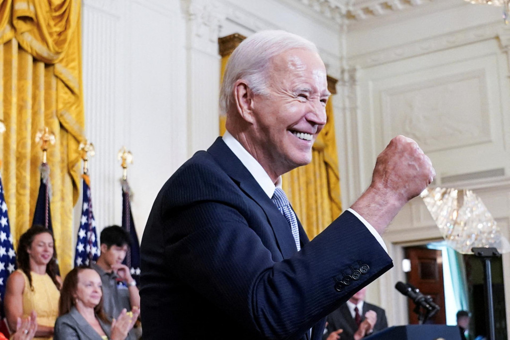 Americký prezident Joe Biden hodnotí zákon o znižovaní inflácie ako úspešný. FOTO: Reuters
