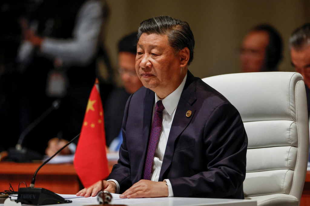 Na snímke je zachytený čínsky prezident Si Ťin-pching. FOTO: REUTERS