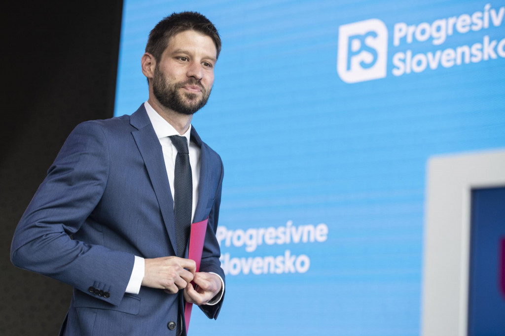 Na snímke predseda hnutia Progresívne Slovensko Michal Šimečka. FOTO: TASR/P. Neubauer