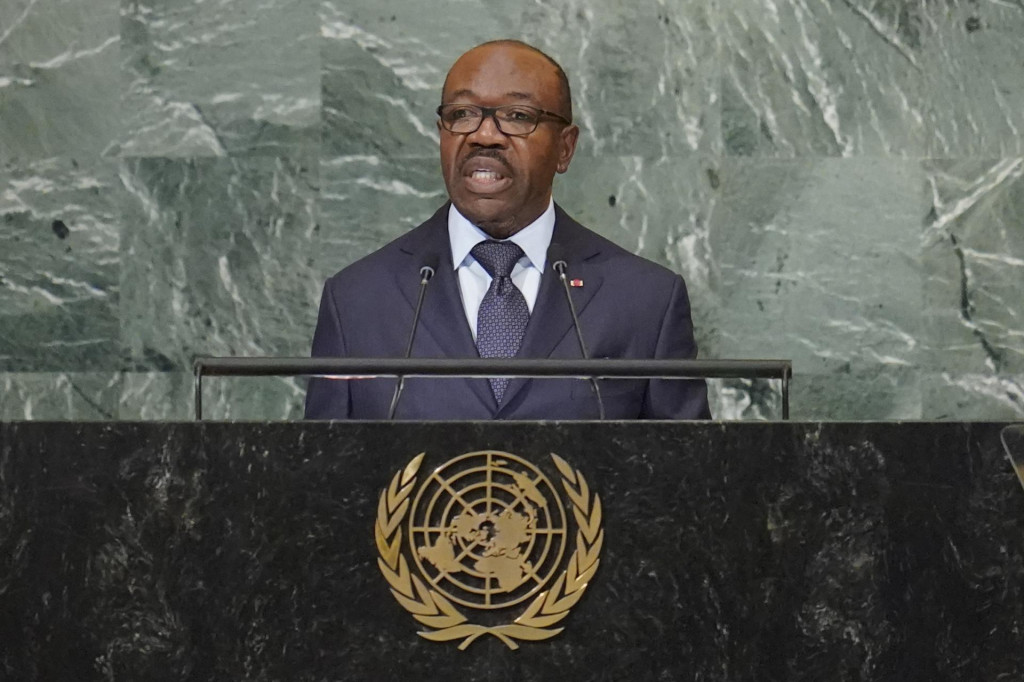 Na archívnej snímke prezident Gabonu Ali Bongo Ondimba na 77. Valnom zhromaždení OSN v New Yorku. FOTO: TASR/AP