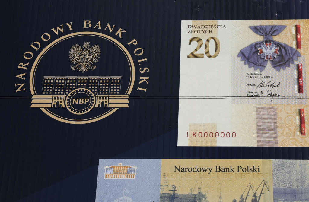Logo poľskej centrálnej banky. FOTO: Reuters