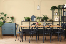 Medovo béžová farba osvieži interiér jedálne, obývačky aj ďalších priestorov.