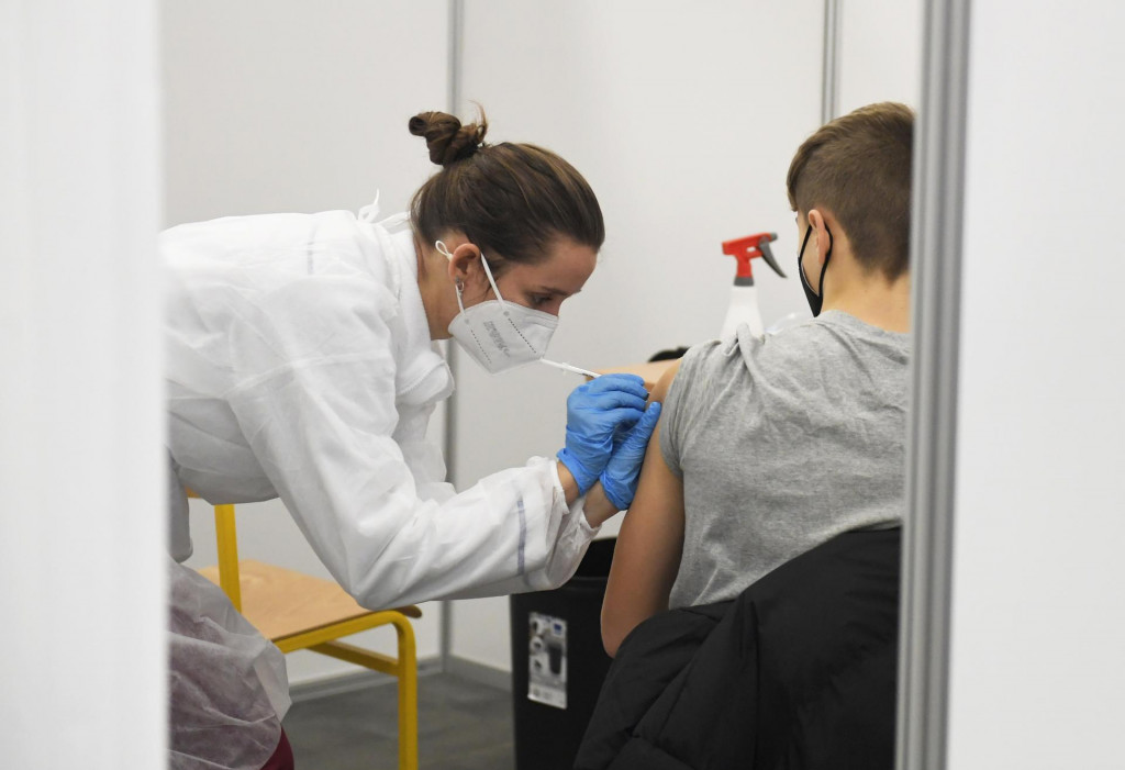 Snímka je z očkovacieho centra v Košiciach 19. decembra 2021.

FOTO: TASR/F. Iván