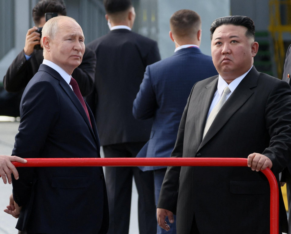 Ruský prezident Vladimir Putin a severokórejský líder Kim Čong-un FOTO: REUTERS