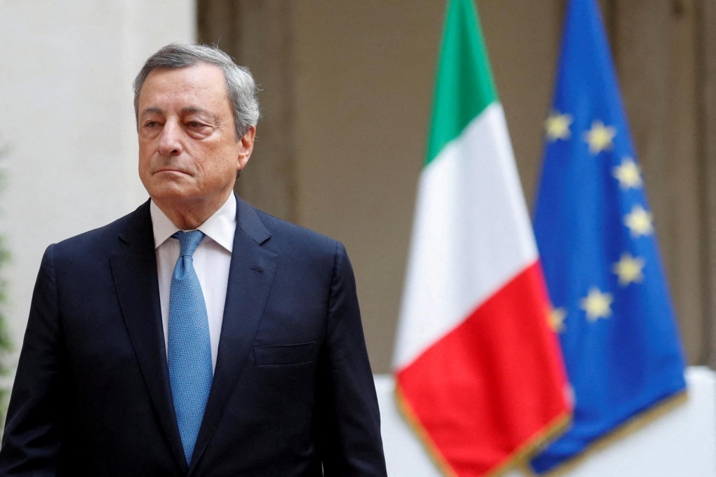 Bývalý prezident Európskej centrálnej banky a bývalý taliansky premiér Mario Draghi. FOTO: Reuters