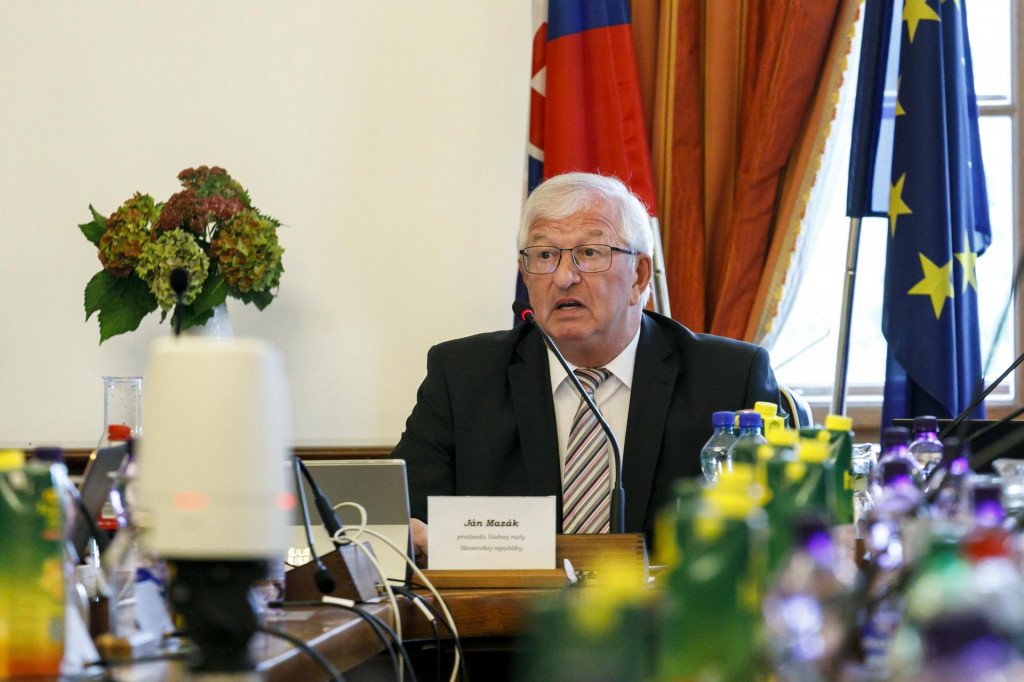 Predseda Súdnej rady SR Ján Mazák počas zasadnutia Súdnej rady dňa 19. septembra 2023 v Bratislave. FOTO: TASR/Dano Veselský
