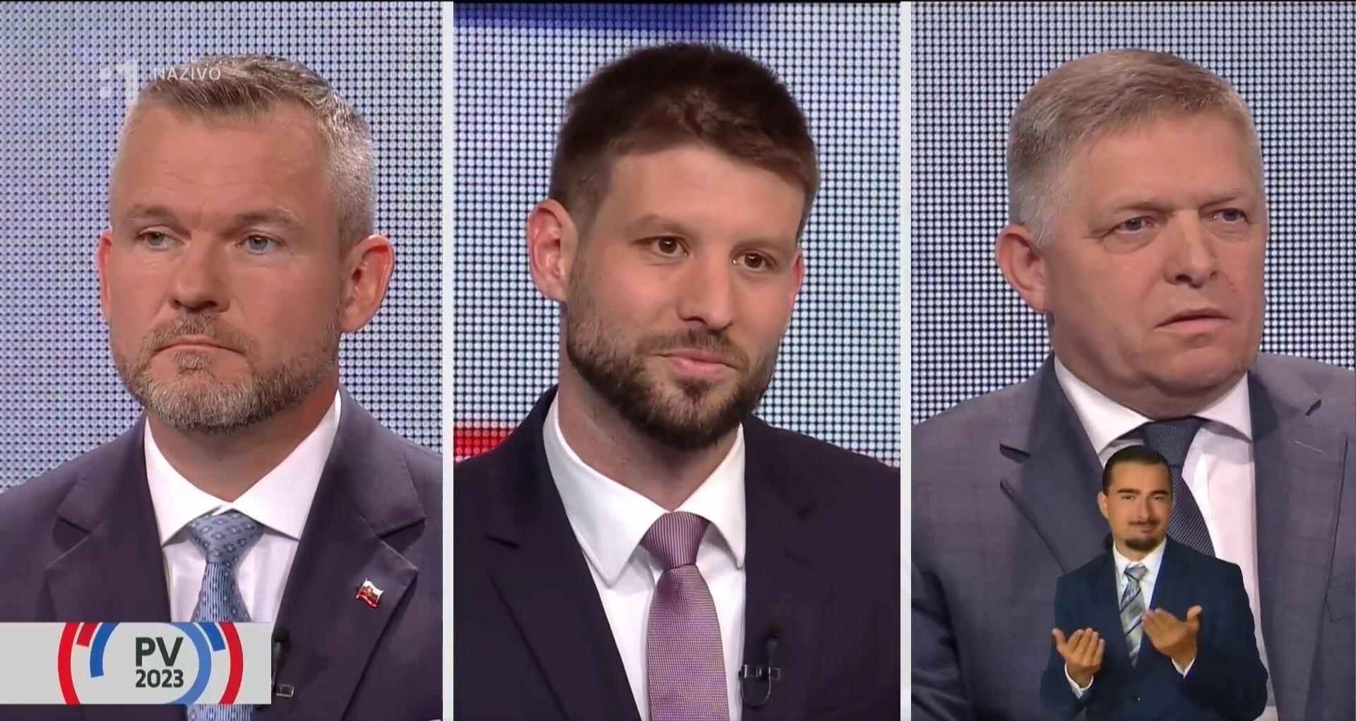 Posledná debata na RTVS: Pellegrini sa jednoznačne priklonil k Smeru. Šimečka obvinil Fica z klamstva