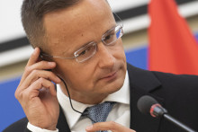 Maďarský minister zahraničných vecí Péter Szijjártó. FOTO: TASR/Martin Baumann