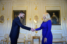 Prezidentka Čaputová sa po voľbách stretla s vodcami relevantných politických strán vrátane šéfa PS Michala Šimečku. FOTO: Reuters