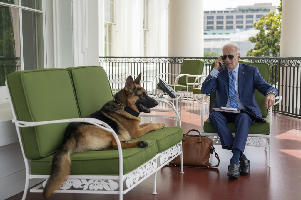 Americký prezident Joe Biden so svojím psom Commanderom. FOTO: Instagram/potus