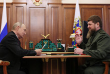 Vladimir Putin a Ramzan Kadyrov. FOTO: Reuters