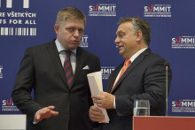 Robert Fico a Viktor Orbán. FOTO: TASR - Pavel Neubauer