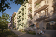 V novom projekte by malo vzniknúť zhruba 280 bytov, doplnených o občiansku vybavenosť. VIZUALIZÁCIA: Corwin