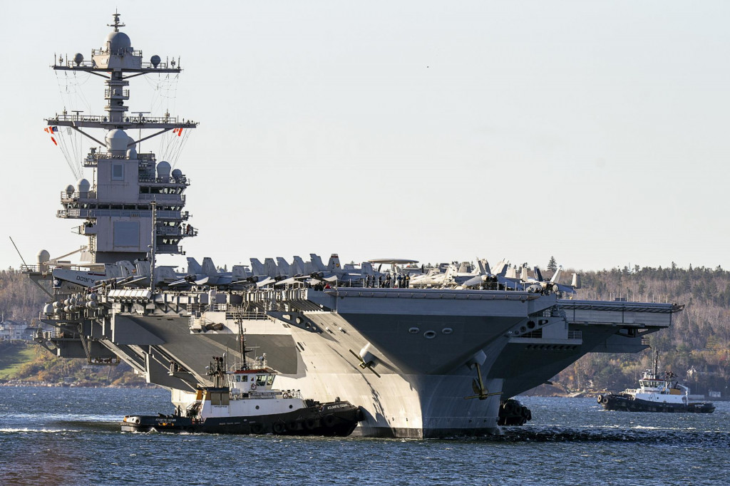 Ilustračná fotografia, lietadlová loď USS Gerald R. FOTO: TASR/AP
