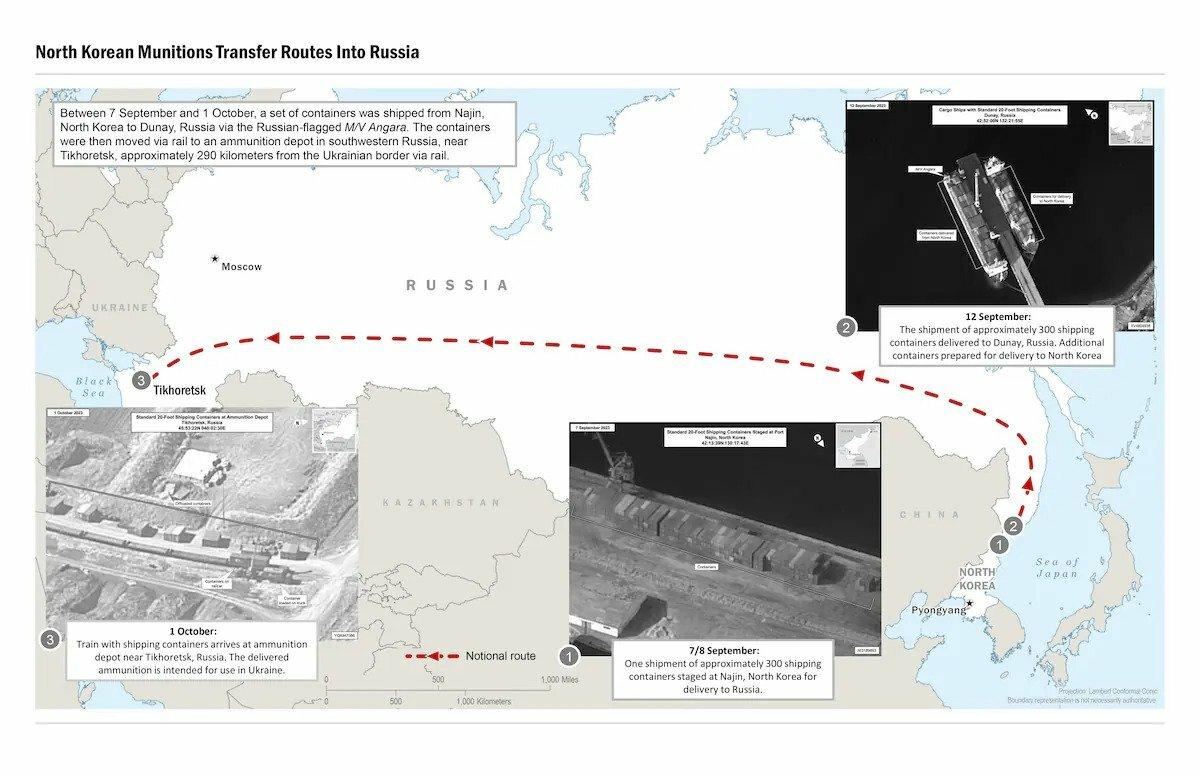 Nemajú dôkazy, znie z Kremľa. USA tvrdia, že Severná Kórea Rusku poslala tisíc kontajnerov munície a vybavenia