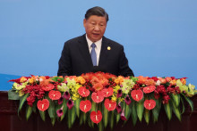 Čínsky prezident Si Ťin-pching počas otváracej ceremónie summitu Belt and Road Initiative. FOTO: REUTERS