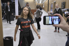 Švédska klimatická aktivistka Greta Thunbergová. FOTO TASR/AP