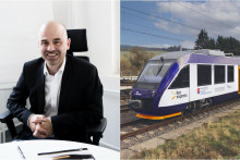 Na snímke Peter Köhler, šéf Leo Expressu. Dopravca prináša na Slovensko nový spoj vrátane nového vizuálu vlaku. FOTO: Leo Express