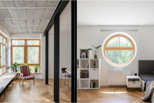 Interiér bytu v projekte Draždiak Haus, koláž fotografií Mateja Hakára SNÍMKA: Matej Hakár