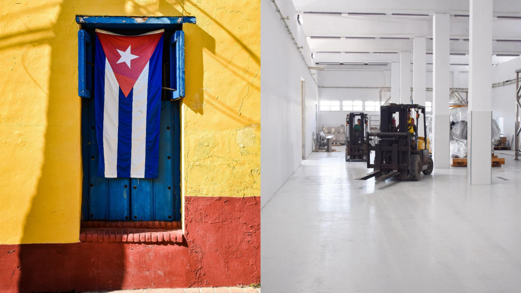 Na snímke vpravo už fungujúci závod Proxcoru na výrobu cukroviniek na Kube. FOTO: Unsplash, Proxenta