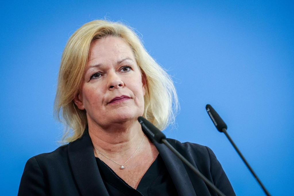 Nemecká spolková ministerka vnútra Nancy Faeserová. FOTO: TASR/DPA
