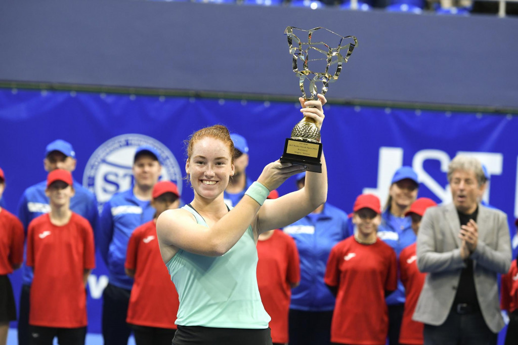 Ella Seidelová sa stala víťazkou medzinárodného tenisového turnaja žien J&T Banka Slovak Open. FOTO: TASR/Pavel Neubauer