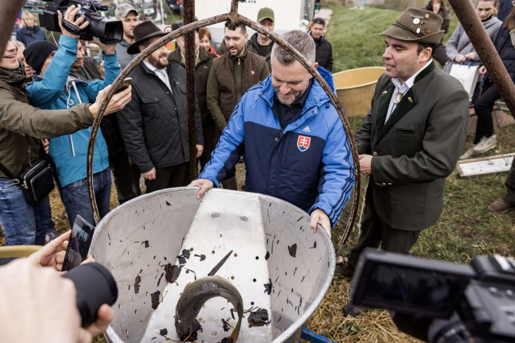 Peter Pellegrini dnes pri&scaron;iel podporiť sl&aacute;vnostn&yacute; v&yacute;lov r&yacute;b v Č&iacute;čove. FOTO: NR SR