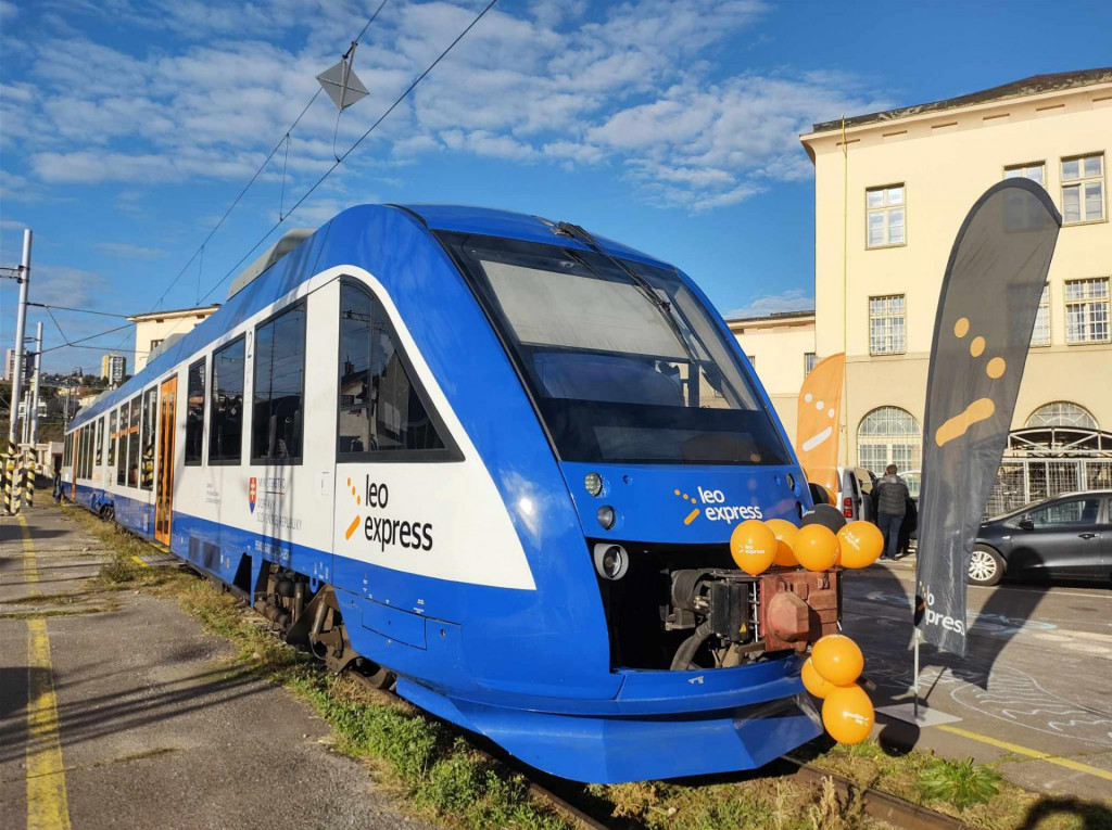 Leo Express predstavil vlak, ktorý bude jazdiť na južnej trase. FOTO: HN/Tomáš Garai