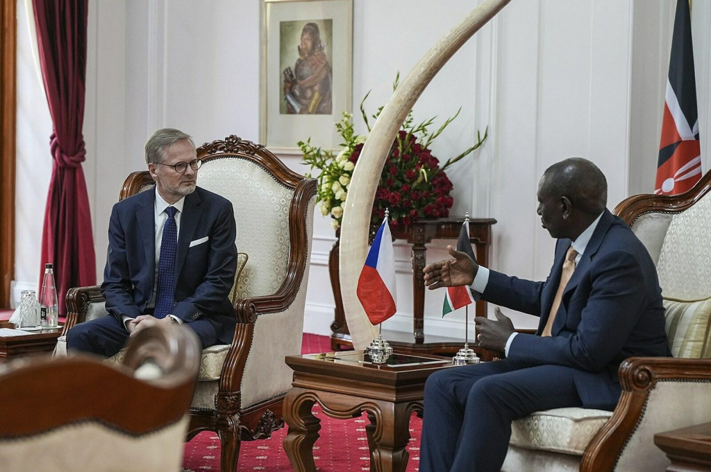 Český premiér Petr Fiala počas návštevy Etiópie hovoril s jej prezidentom Williamom Rutom a ďalšími politikmi. FOTO: Facebook Petra Fialu