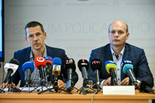 Zľava prezident Policajného zboru Štefan Hamran a prví viceprezident Branko Kišš. FOTO: TASR/Pavol Zachar SNÍMKA: Tasr/pavol Zachar