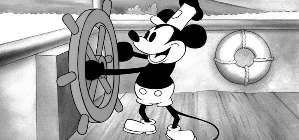 Záber z animáku Steamboat Willie